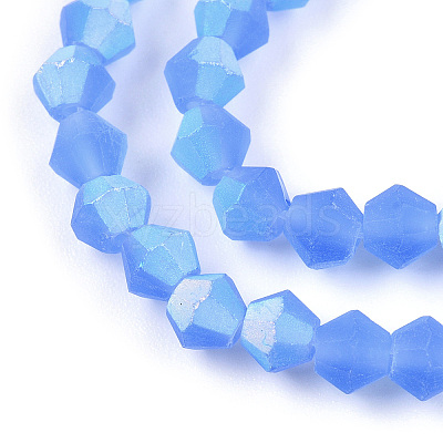 Imitate Austrian Crystal Bicone Frosted Glass Beads Strands EGLA-A039-T2mm-MB07-1