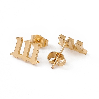 Number Earrings X-EJEW-F286-01D-G-1