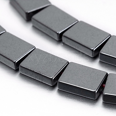 Non-magnetic Synthetic Hematite Beads Strands G-P341-45-6x8mm-1