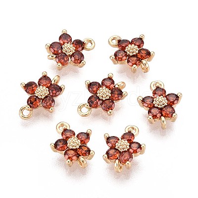 Brass Micro Cubic Zirconia Links KK-N231-27-NF-1