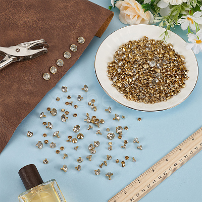 280 Sets 7 Styles Iron & Brass Double Cap Rivets KK-FG0001-19G-1