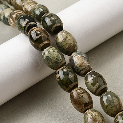 Tibetan Style dZi Beads Strands G-S389-A04-1