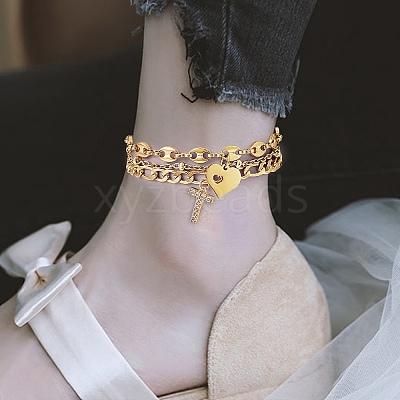 Anklets Sets AJEW-AN00383-19-1