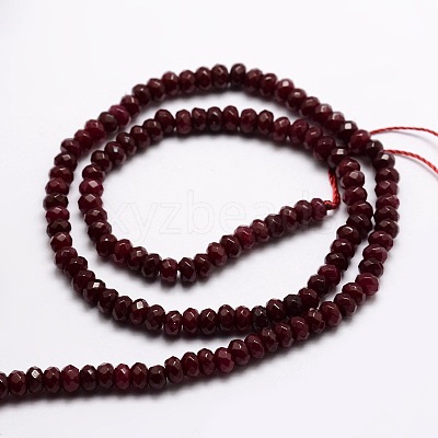 Dyed Natural Malaysia Jade Rondelle Beads Strands X-G-E316-2x4mm-20-1