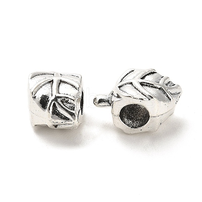 Tibetan Style Alloy European Beads PALLOY-K019-03D-AS-1