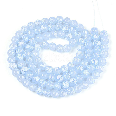 Baking Paint Glass Beads Strands DGLA-N015-8mm-06-1
