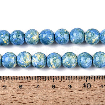 Baking Paint Glass Beads Strands DGLA-N016-10mm-09-1