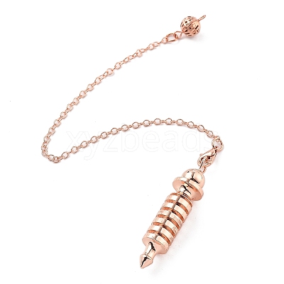Brass Dowsing Pendulum Big Pointed Bullet Pendants KK-H491-09RG-1