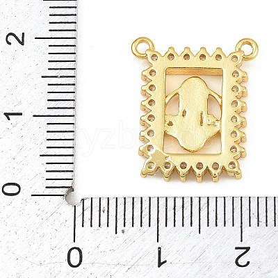 Brass Micro Pave Clear Cubic Zirconia Pendants KK-CBA6A75-48D-G-1