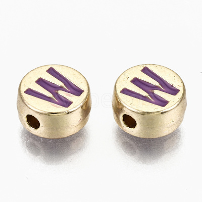 Alloy Enamel Beads X-ENAM-S122-029W-RS-1
