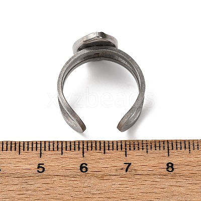 304 Stainless Steel Open Cuff Findings STAS-R123-02G-P-1