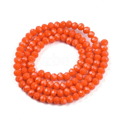 Opaque Solid Color Imitation Jade Glass Beads Strands EGLA-A044-P3mm-D03-1
