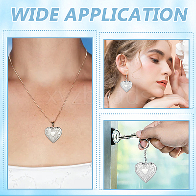 12Pcs 316 Stainless Steel Photo Locket Pendants STAS-HY0002-03-1