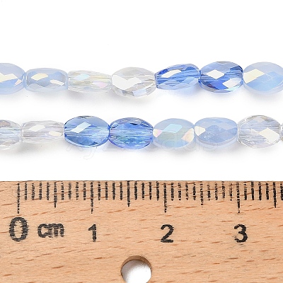 Electroplated Glass Beads Strands EGLA-P067-02A-03-1
