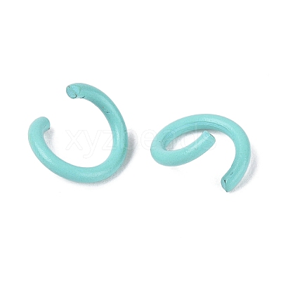 Spray Painted Iron Open Jump Rings IFIN-T017-04B-09-1