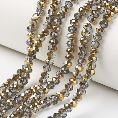 Electroplate Transparent Glass Beads Strands EGLA-A034-T2mm-O06-1
