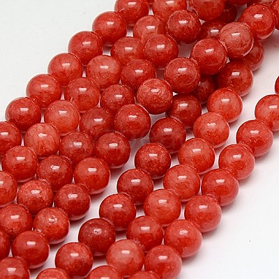 Natural Yellow Jade Beads Strands G-G598-6mm-YXS-16-1
