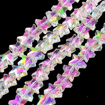 Electroplate Transparent Glass Beads EGLA-Z003-HR01-1
