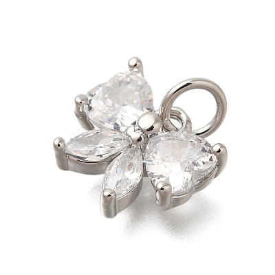 Rack Plating Brass Micro Pave Cubic Zirconia Charms LS-KK-I716-22P-02-1