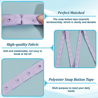 10 Yards Snap Button Tape OCOR-OC0001-65F-1
