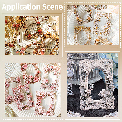 6 Sets 6 Colors Paper Self-Adhesive Lace Stickers DIY-SP0004-94-1