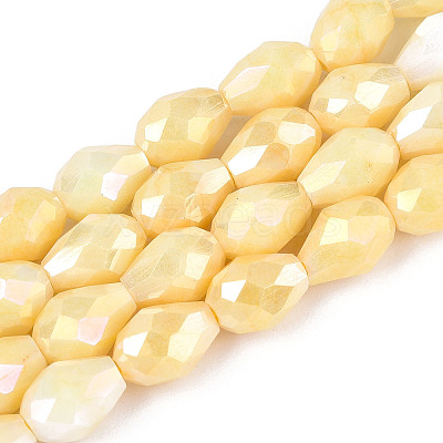 Anti-Tarnish Electroplate Glass Beads Strands GLAA-T025-13A-09-1