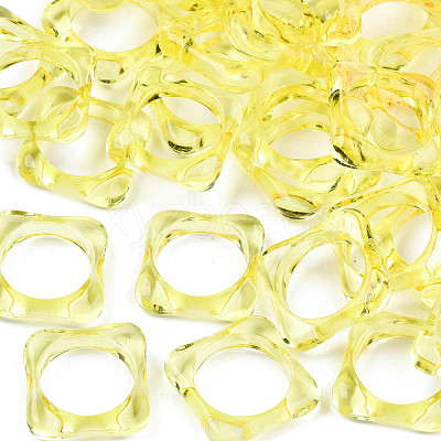 Transparent Acrylic Finger Rings RJEW-T010-03H-1