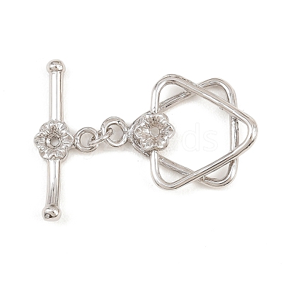 Brass Toggle Clasps KK-G548-42P-01-1