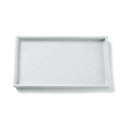 Rectangle Porcelain Flat Round Jewelry Plate DJEW-I015-02-1