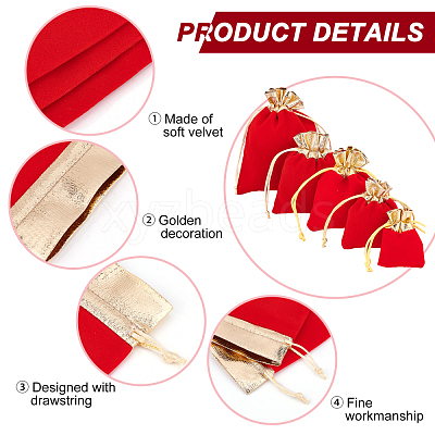 5 Style Velvet Packing Pouches TP-PH0001-16-1