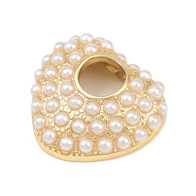 Brass ABS Plastic Pearl Pendants KK-L251-03G-1