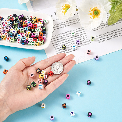 450Pcs 3 Style Opaque Acrylic Beads OACR-CW0001-02-1