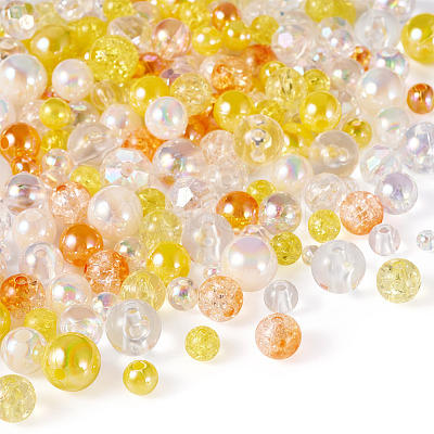 Transparent & Opaque Acrylic Bead OACR-TAC0002-08A-1