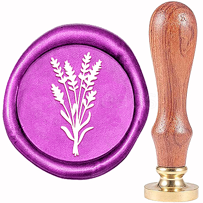 Brass Wax Seal Stamp AJEW-WH0337-003-1