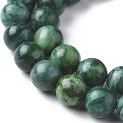 Natural Map Stone Picasso Jasper Beads Strands G-F668-29-10mm-1