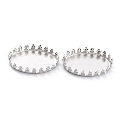 Non-Tarnish 304 Stainless Steel Cabochon Settings STAS-Y001-07B-P-1