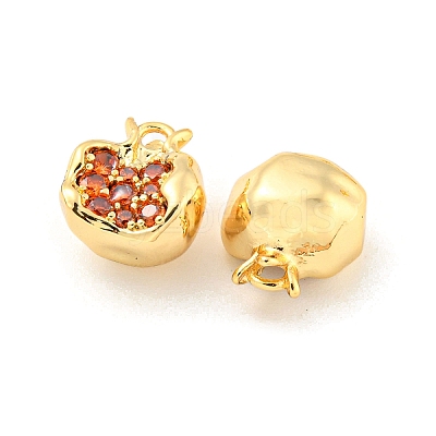 Brass Micro Pave Cubic Zirconia Pendants KK-K369-01G-06-1