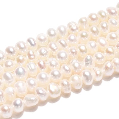 Natural Cultured Freshwater Pearl Beads Strands PEAR-T006-16B-1