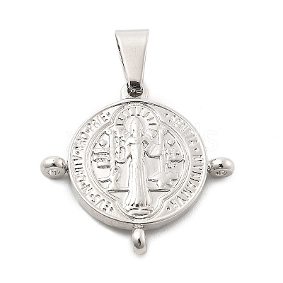 Brass Religion Saint Benedict Medal Chandelier Component Links KK-L228-22A-P-1