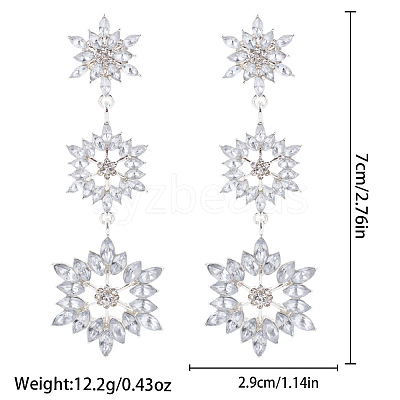 Christmas Alloy Dangle Stud Earrings FS-WG10992-29-1