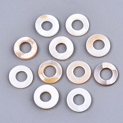 Natural Freshwater Shell Linking Rings SHEL-S276-131A-01-1