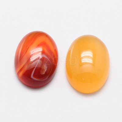Oval Natural Carnelian Cabochons G-K020-18x13mm-05-1