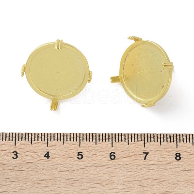 Brass Stud Earrings Setting Findings KK-R215-07G-1