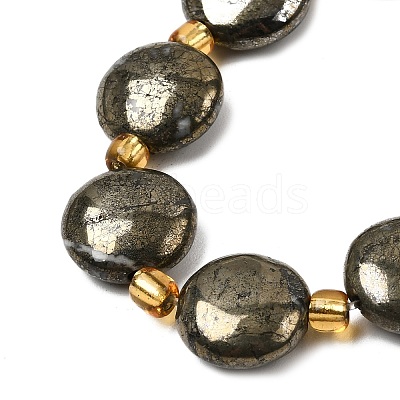 Natural Pyrite Beads Strands X-G-Z131-H01-01-1