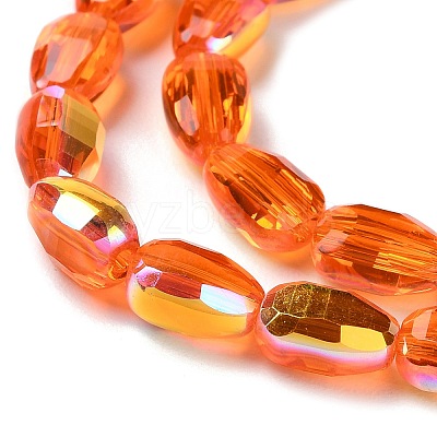Transparent Electroplate Glass Beads Strands GLAA-Q099-F01-07-1