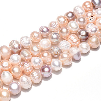 Natural Cultured Freshwater Pearl Beads Strands PEAR-N013-07O-01-1