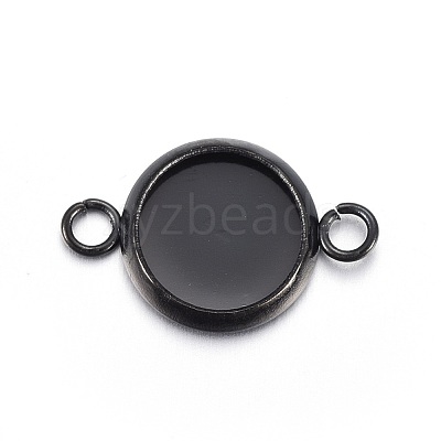 Stainless Steel Cabochon Connector Settings X-STAS-L211-04A-B-1