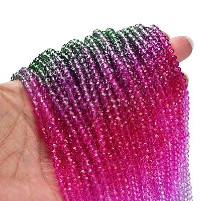 Transparent Painted Glass Beads Strands DGLA-A034-T3mm-A06-1