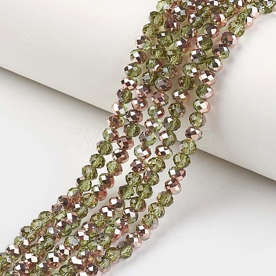 Electroplate Transparent Glass Beads Strands EGLA-A034-T2mm-N03-1