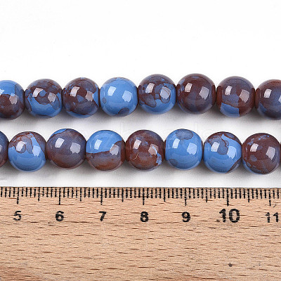 Baking Paint Glass Beads Strands DGLA-N003-10mm-C10-1